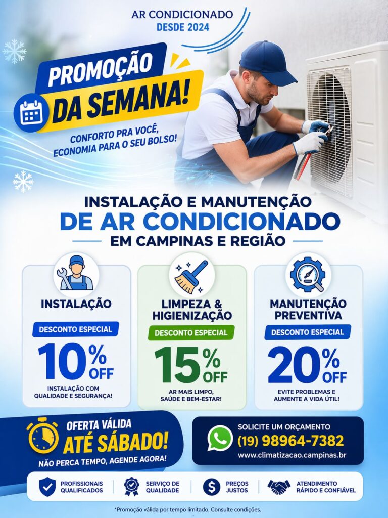 Higienização de Ar Condicionado Campinas